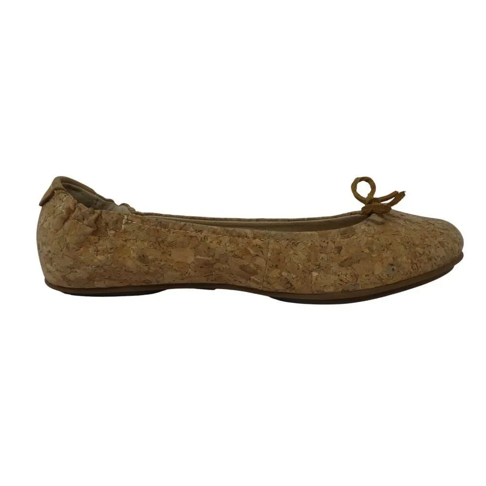 Sperry Brown Cork‎ Leather Ballet Flats Womens 9.5